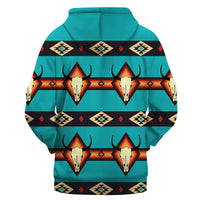 Bison Tribes Pattern Native American All Over Hoodie LT10 - Wonder Print Shop