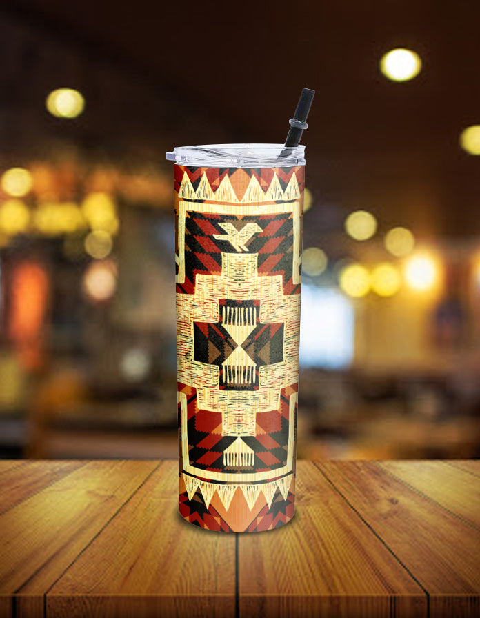 Tribal Yellow Arrow Native American Skinny Tumbler LT10 - Wonder Print Shop