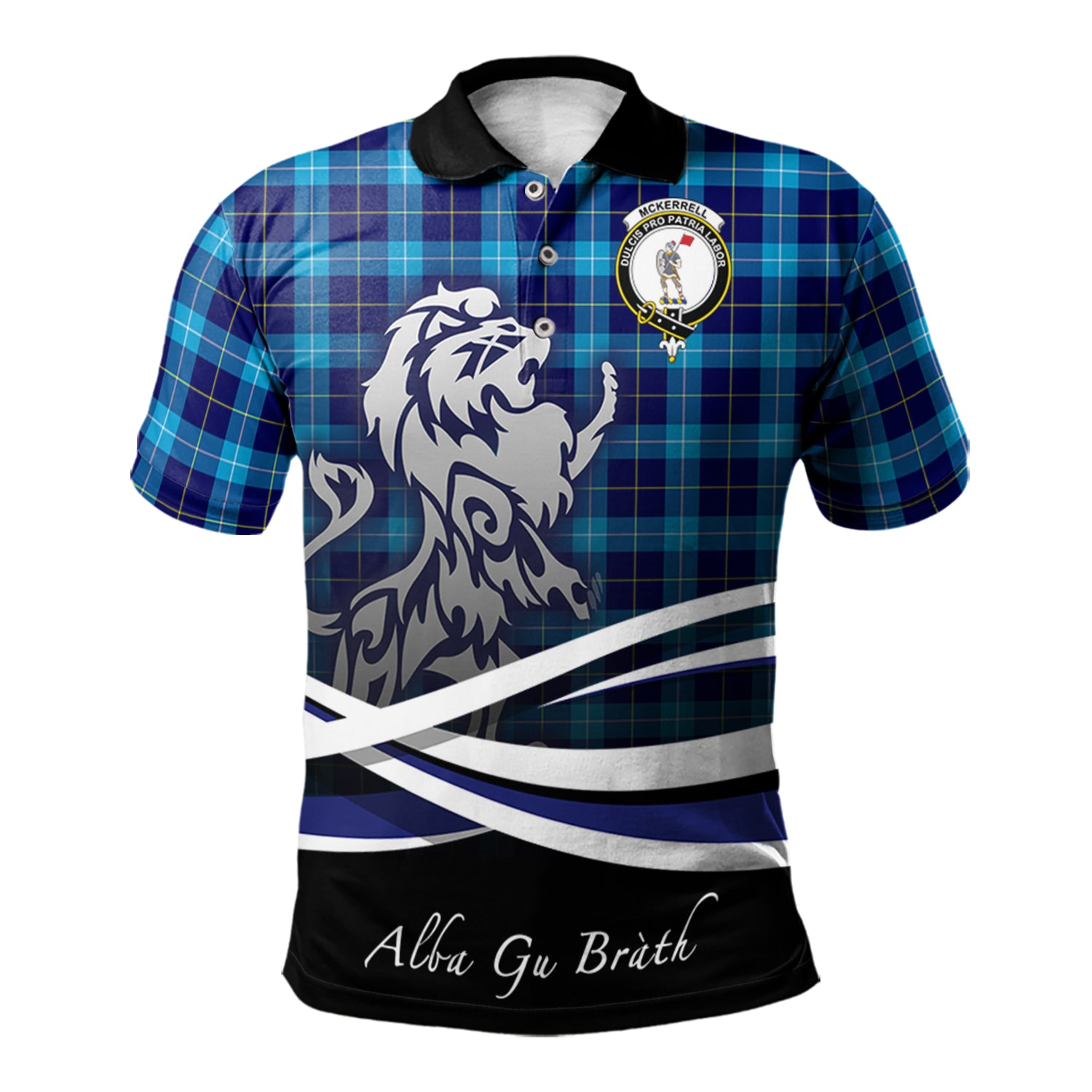 scottish-mckerrell-clan-crest-scotland-lion-tartan-polo-shirt