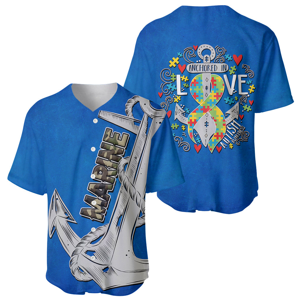 Autism Awareness Month Marine Life - Anchor In Love Baseball Jersey TS07 - Wonder Print Shop