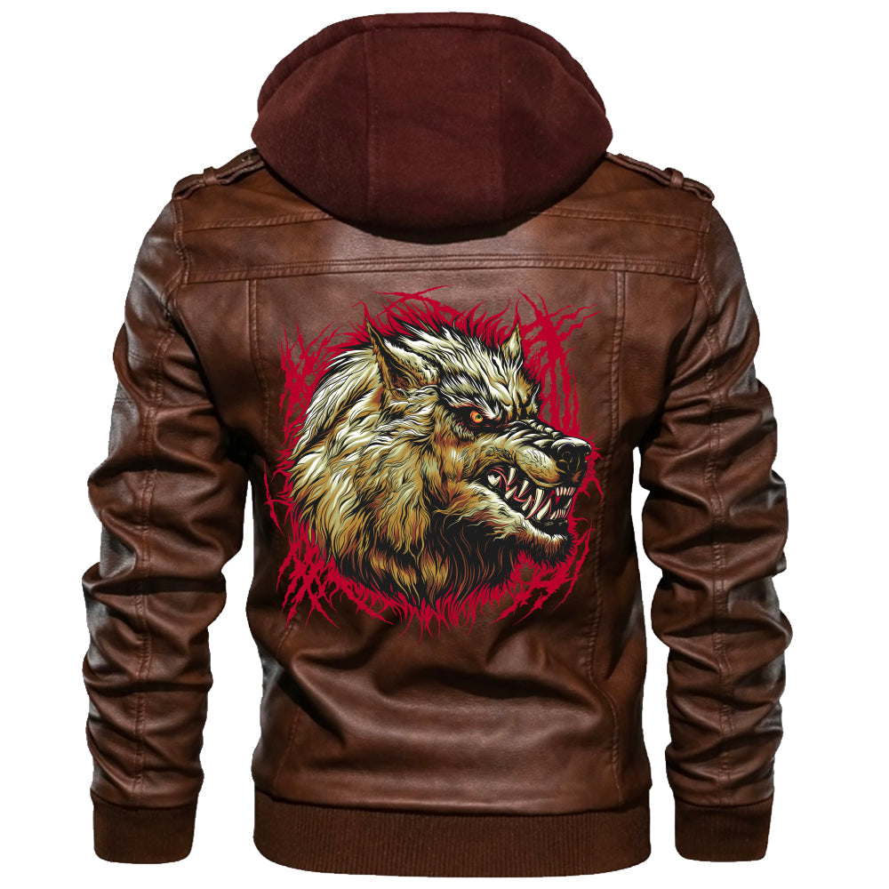 Viking Valknut Zipper Leather Jacket - Fenrir RLT12 - Wonder Print Shop