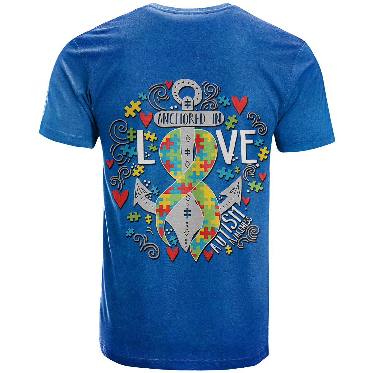 Autism Awareness Month Marine Life Anchor In Love T Shirt TS07 - Wonder Print Shop