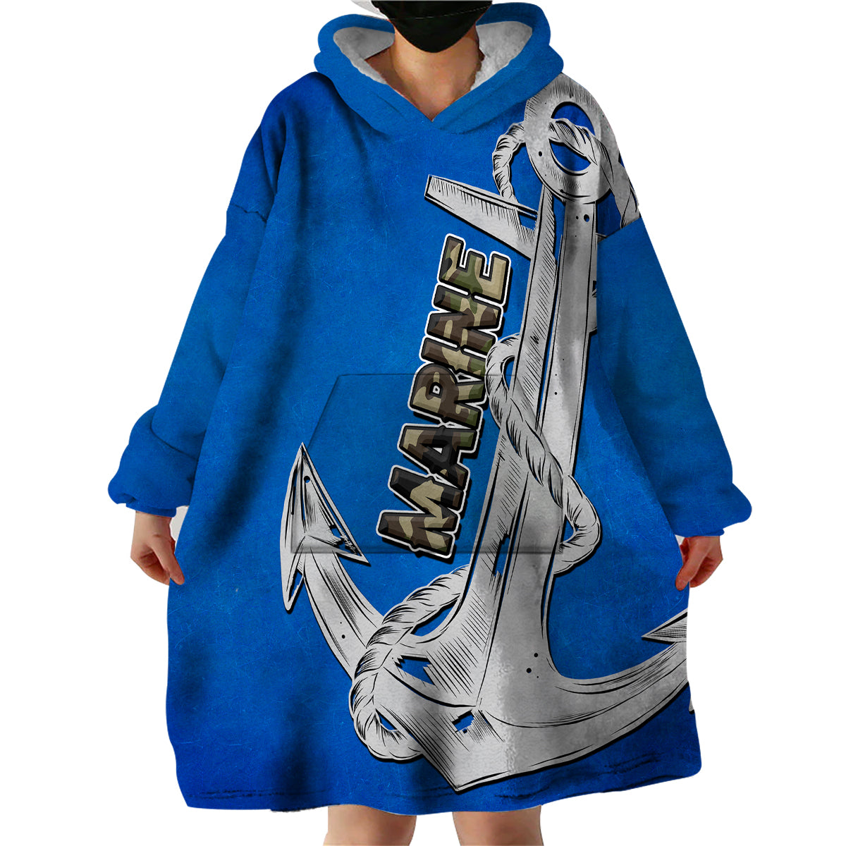 Autism Awareness Month Marine Life - Anchor In Love Wearable Blanket Hoodie TS07 - Wonder Print Shop