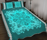 Hawaii Quilt Bed Set Pattern Version Special Turquoise LT13 - Wonder Print Shop