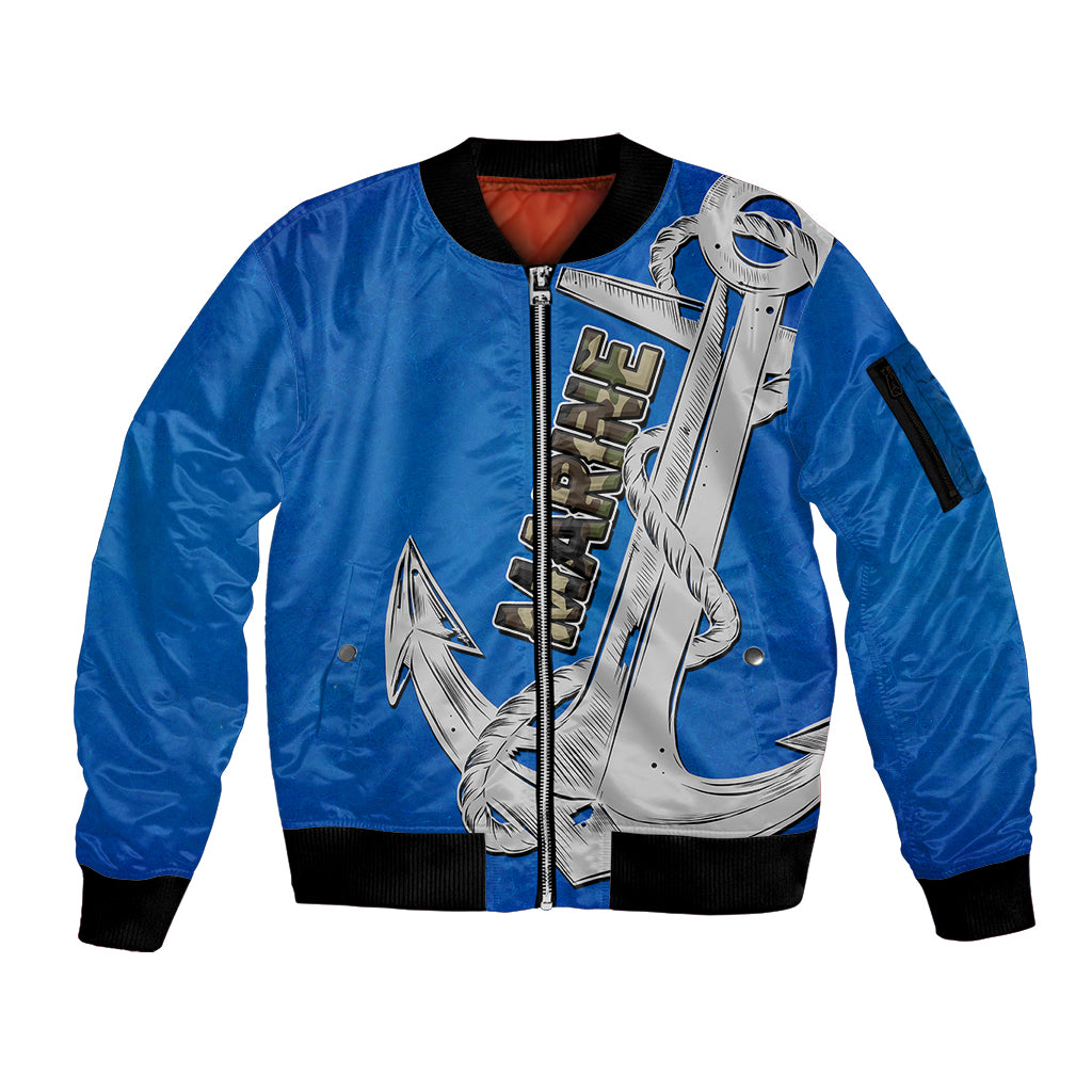 Autism Awareness Month Marine Life - Anchor In Love Sleeve Zip Bomber Jacket TS07 - Wonder Print Shop