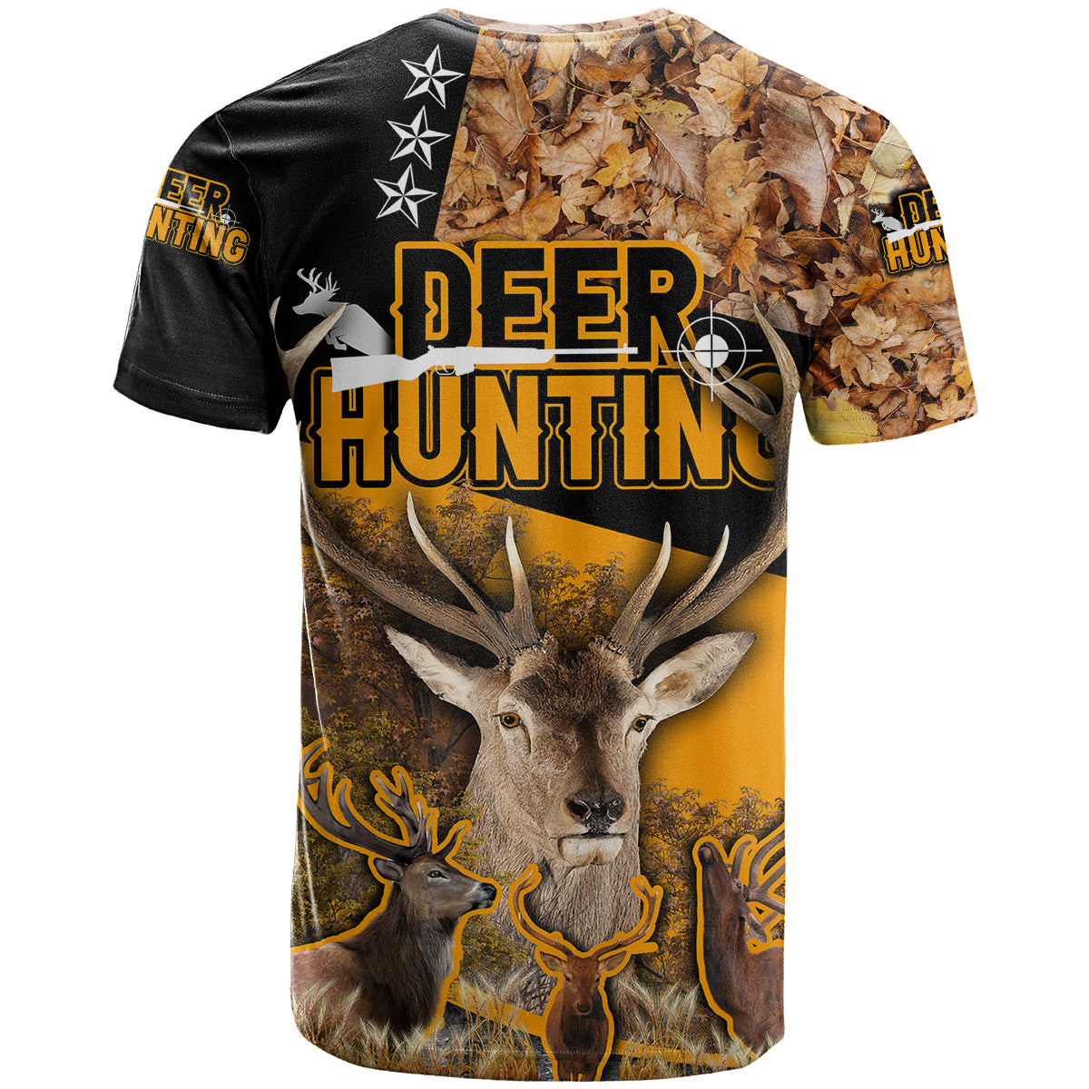 Deer Hunting Fall Of The Leaf Pattern T Shirt - Wonder Print Shop