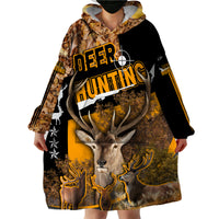 Deer Hunting Fall Of The Leaf Pattern Wearable Blanket Hoodie - Wonder Print Shop