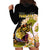 (Custom Personalised) Bass Fishing Yellow Hoodie Dress - Wonder Print Shop