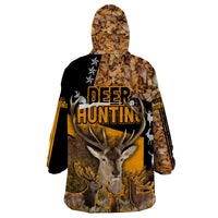 Deer Hunting Fall Of The Leaf Pattern Wearable Blanket Hoodie - Wonder Print Shop