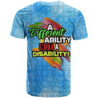 Autism Acceptance Month A Different Ability Not A Disability T Shirt TS07 - Wonder Print Shop