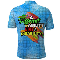Autism Acceptance Month A Different Ability Not A Disability Polo Shirt TS07 - Wonder Print Shop