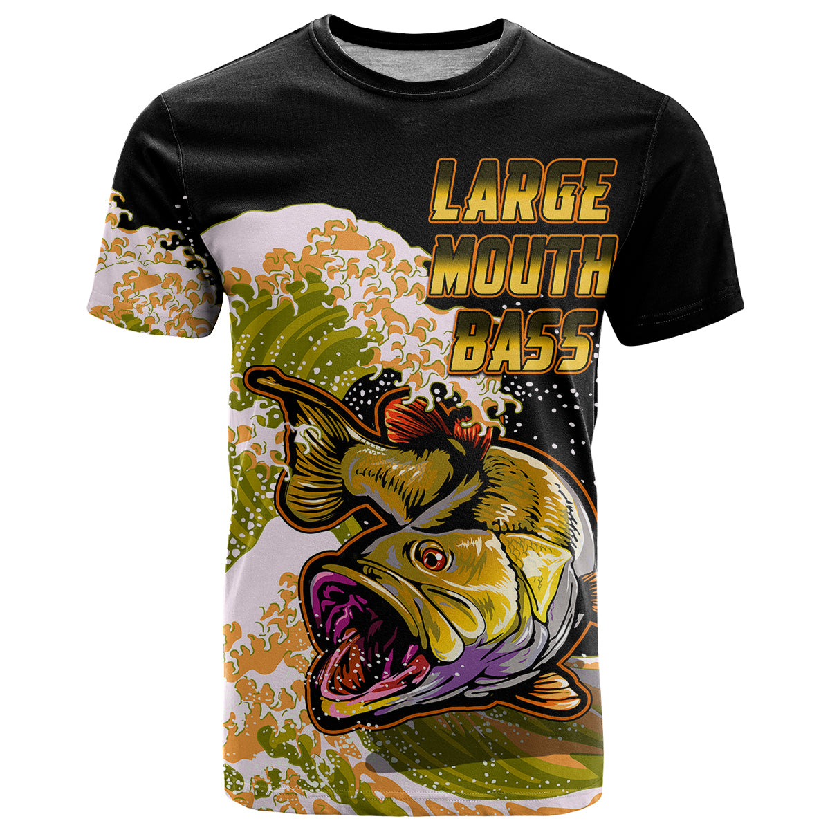 Custom Bass Fishing Yellow T Shirt - Wonder Print Shop