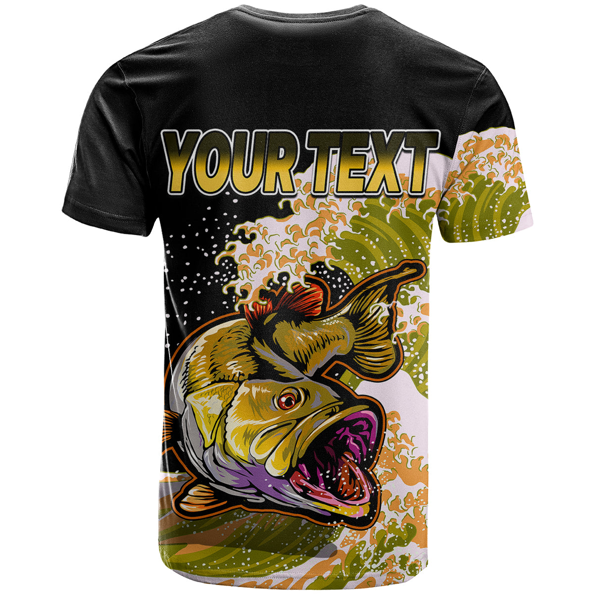 Custom Bass Fishing Yellow T Shirt - Wonder Print Shop