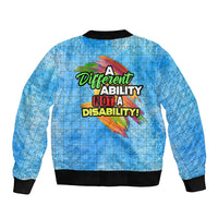Autism Acceptance Month - A Different Ability Not A Disability Bomber Jacket TS07 - Wonder Print Shop