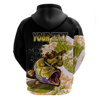 Custom Bass Fishing Hoodie Yellow - Wonder Print Shop
