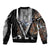 Deer Hunting Deciduous Forest Pattern Sleeve Zip Bomber Jacket - Wonder Print Shop