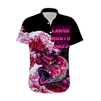 (Custom Personalised) Bass Fishing Red Hawaiian Shirt - Wonder Print Shop