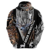 Deer Hunting Deciduous Forest Pattern Hoodie - Wonder Print Shop