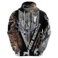Deer Hunting Deciduous Forest Pattern Hoodie - Wonder Print Shop
