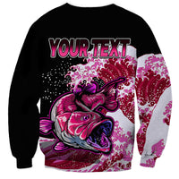 (Custom Personalised) Bass Fishing Red Sweatshirt - Wonder Print Shop