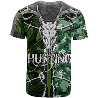 Deer Hunting Green Abstract Pattern T Shirt - Wonder Print Shop