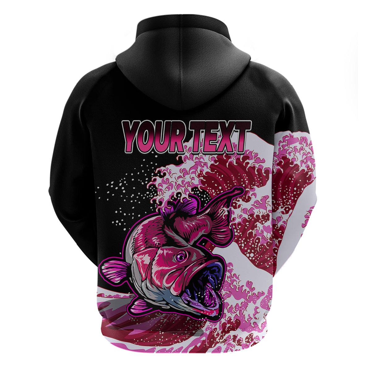 Custom Bass Fishing Hoodie Red - Wonder Print Shop