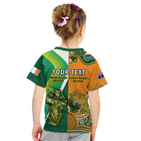 (Custom Personalised) Ireland and Australia Rugby Sevens Irish Sevens Mix Aussie Sevens Kid T Shirt - Wonder Print Shop