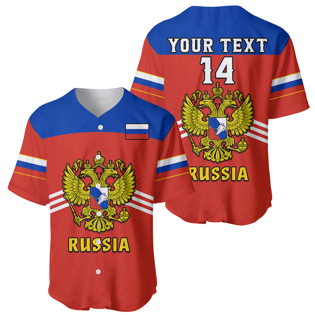 (Custom Text And Number) Russia Hockey 2023 Red Sporty Style Baseball Jersey - Wonder Print Shop