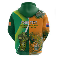 Custom Ireland and Australia Rugby Sevens Irish Sevens Mix Aussie Sevens Hoodie - Wonder Print Shop