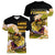 Largemouth Bass Fishing Yellow Women V Neck T Shirt - Wonder Print Shop