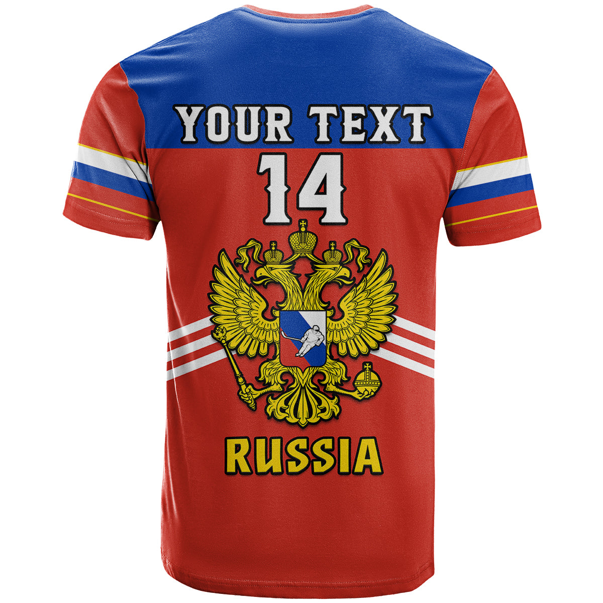 Custom Russia Hockey 2023 Red Sporty Style T Shirt - Wonder Print Shop