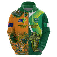 Custom Ireland and Australia Rugby Sevens Irish Sevens Mix Aussie Sevens Hoodie - Wonder Print Shop
