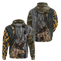 Deer Hunting Abstract Grunge Pattern Hoodie - Wonder Print Shop