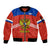 (Custom Text And Number) Russia Hockey 2023 Red Sporty Style Sleeve Zip Bomber Jacket - Wonder Print Shop