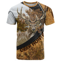 Deer Hunting Autumn Forest Abstract Pattern T Shirt - Wonder Print Shop