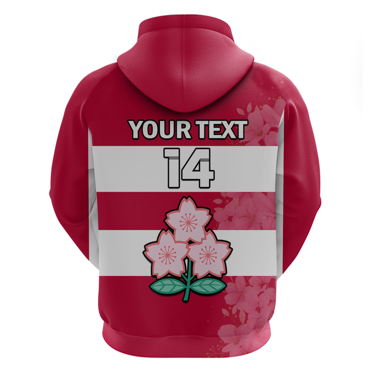 Custom Japan Rugby 7s Japanese Cherry Blossom Hoodie - Wonder Print Shop
