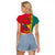(Custom Personalised) Cameroon Happy Unity Day Cameroun Coat Of Arms Raglan Cropped T Shirt - Wonder Print Shop