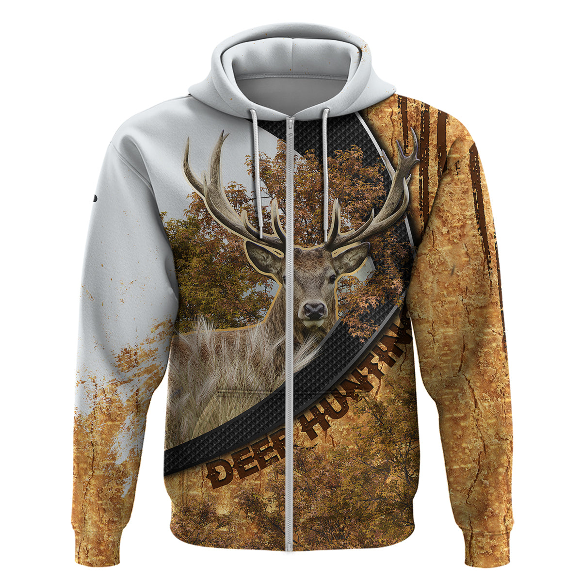 Deer Hunting Autumn Forest Abstract Pattern Hoodie - Wonder Print Shop