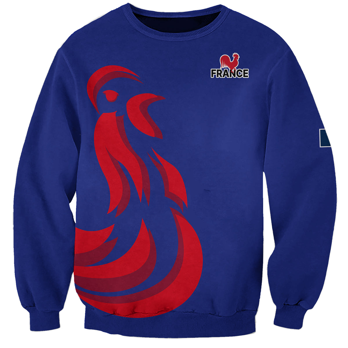 (Custom Personalised) France Rugby 7s 2023 Les Bleus Roosters Sweatshirt - Wonder Print Shop