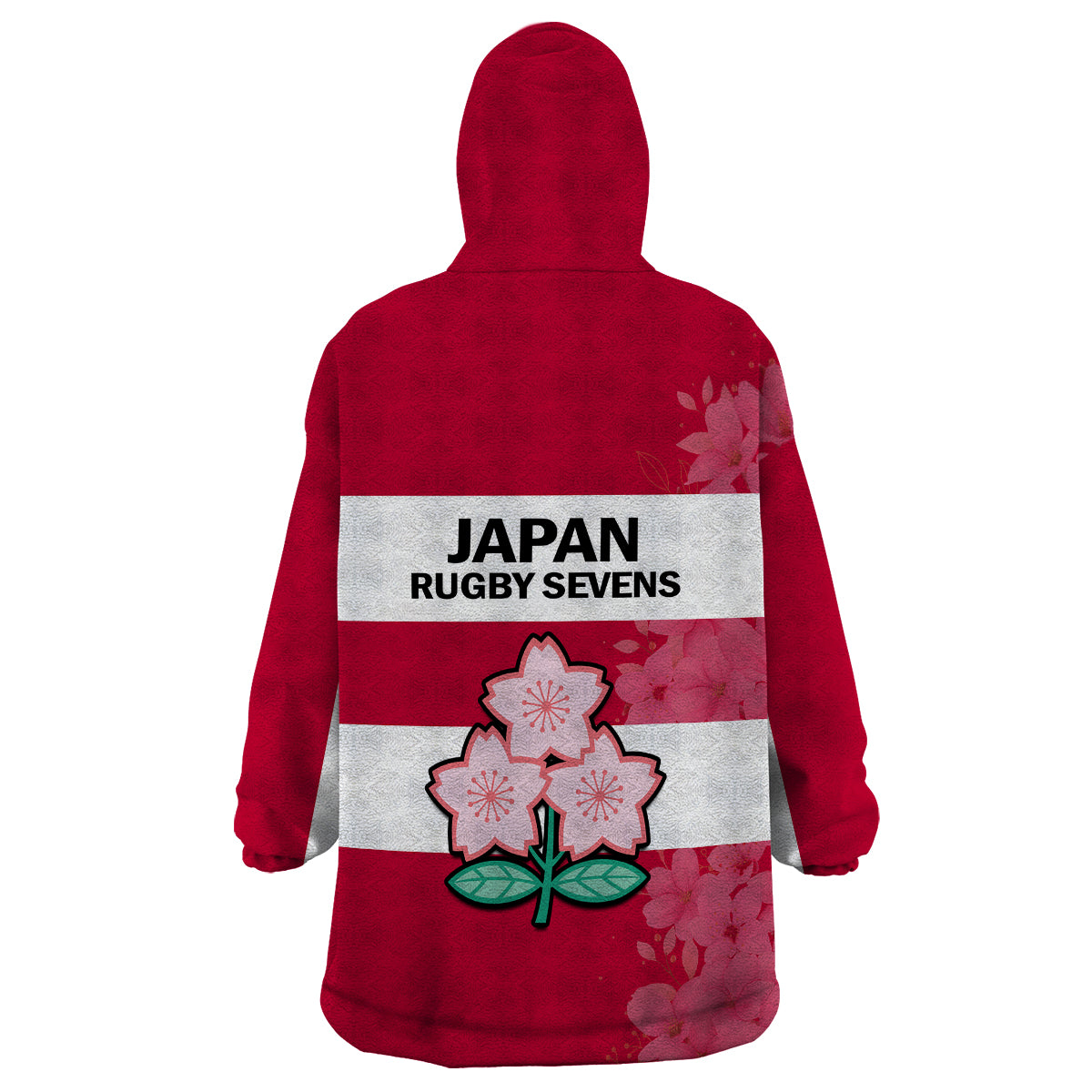 Japan Rugby 7s Japanese Cherry Blossom Wearable Blanket Hoodie - Wonder Print Shop