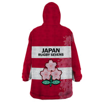 Japan Rugby 7s Japanese Cherry Blossom Wearable Blanket Hoodie - Wonder Print Shop