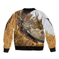 Deer Hunting Autumn Forest Abstract Pattern Bomber Jacket - Wonder Print Shop