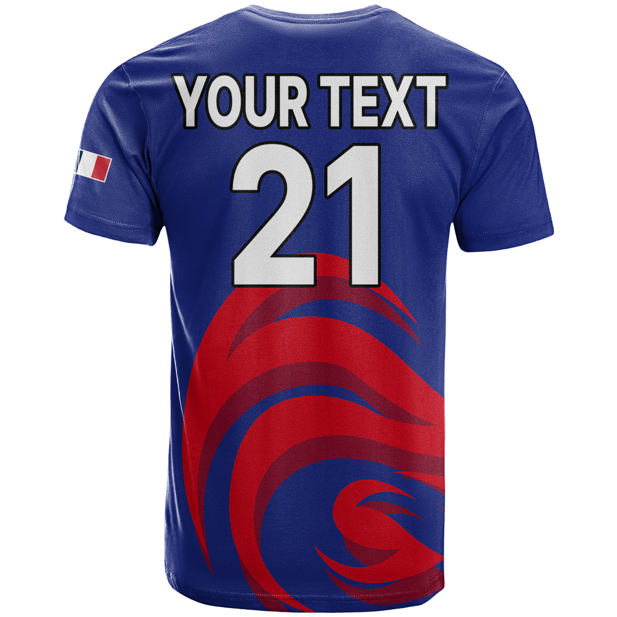 Custom France Rugby 7s 2023 Les Bleus Roosters T Shirt - Wonder Print Shop