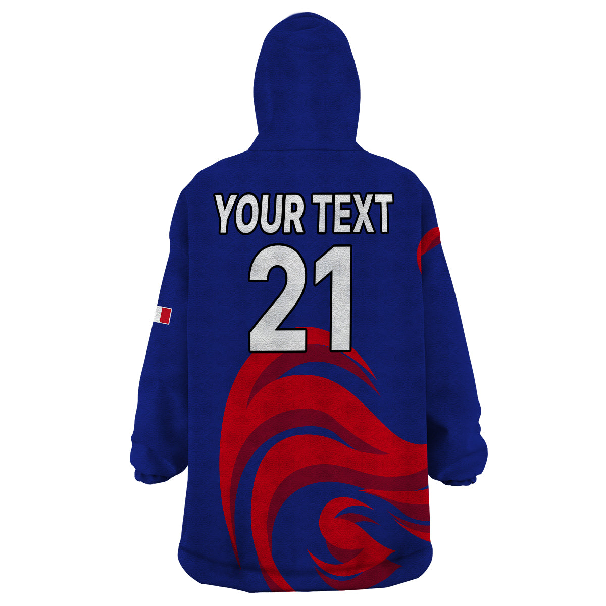 (Custom Personalised) France Rugby 7s 2023 Les Bleus Roosters Wearable Blanket Hoodie - Wonder Print Shop
