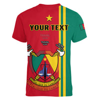 (Custom Personalised) Cameroon Happy Unity Day Cameroun Coat Of Arms Women V Neck T Shirt - Wonder Print Shop