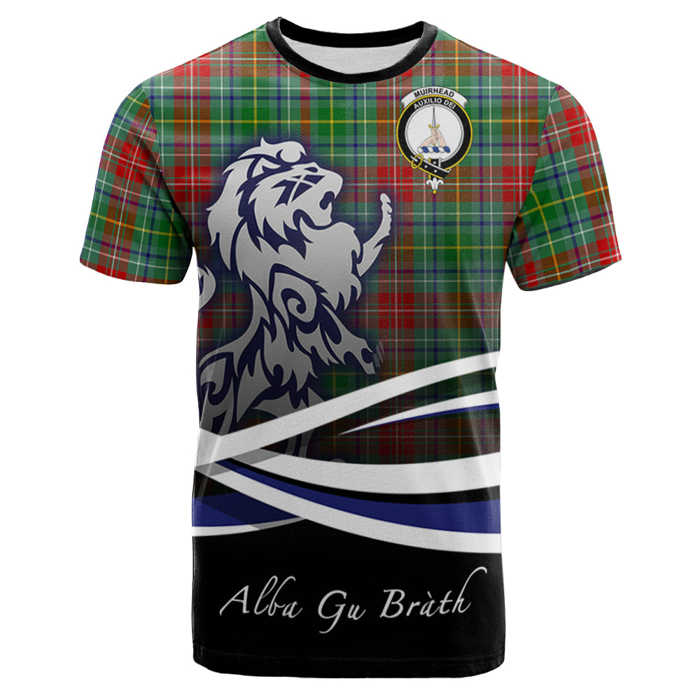 scottish-muirhead-clan-crest-scotland-lion-tartan-t-shirt
