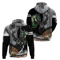 Deer Hunting A Mystical Deer With Large Antler Within A Forest Winter Forest Pattern Hoodie - Wonder Print Shop