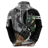 Deer Hunting A Mystical Deer With Large Antler Within A Forest Winter Forest Pattern Hoodie - Wonder Print Shop
