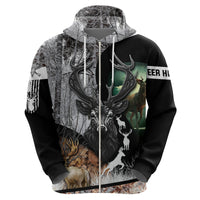 Deer Hunting A Mystical Deer With Large Antler Within A Forest Winter Forest Pattern Hoodie - Wonder Print Shop