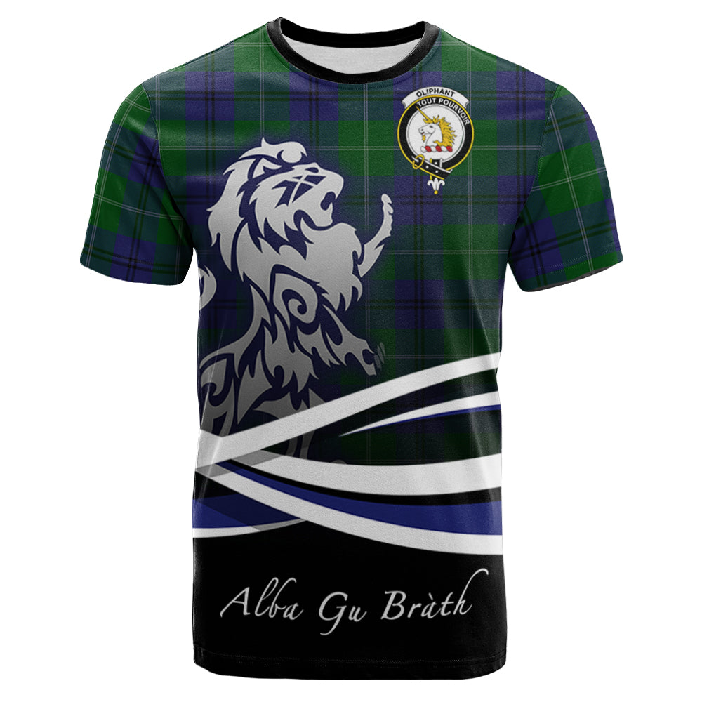 scottish-oliphant-clan-crest-scotland-lion-tartan-t-shirt